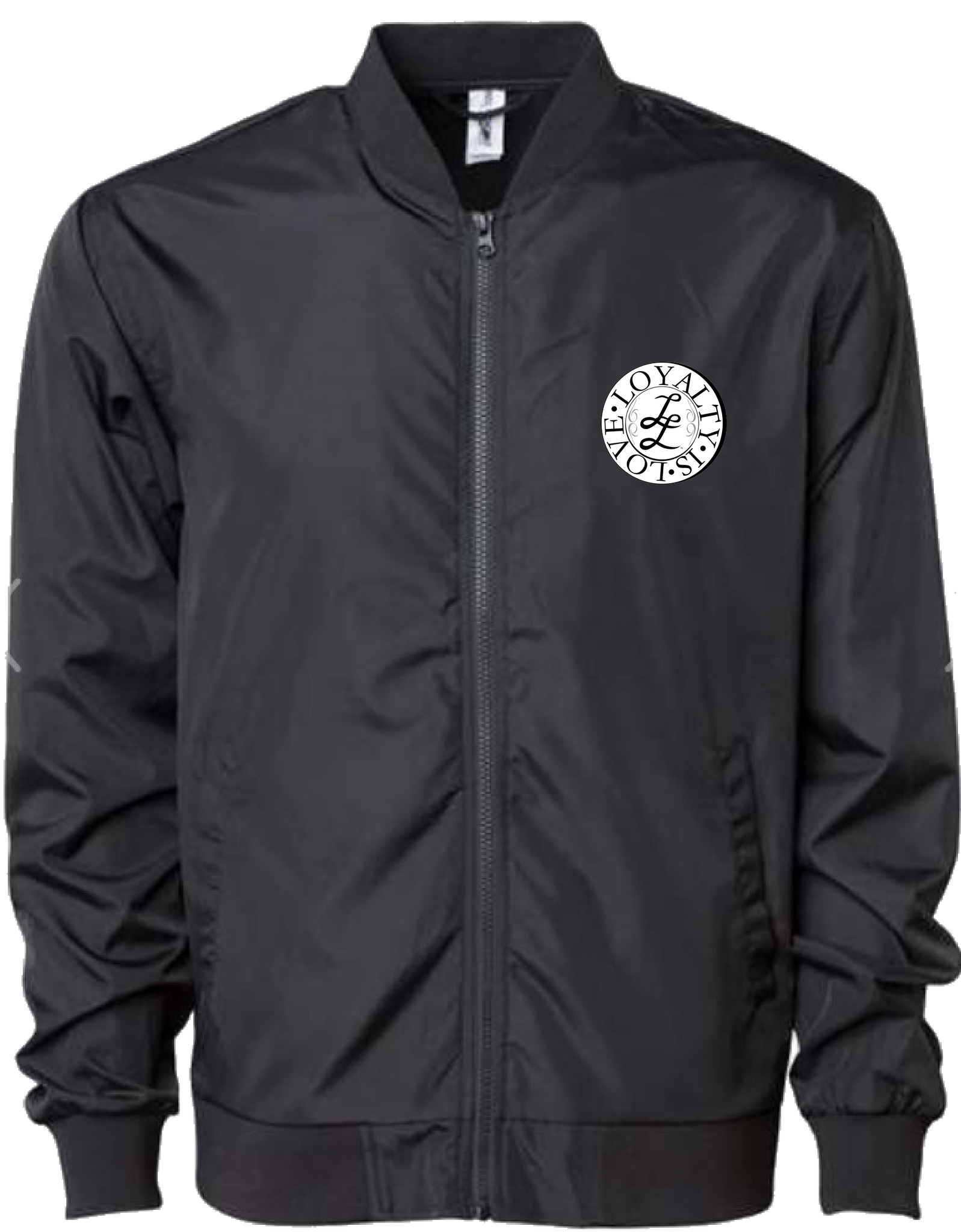 Black Concrete Rose Lightweight Bomber Jacket