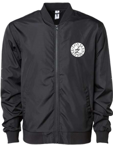 Black Concrete Rose Lightweight Bomber Jacket