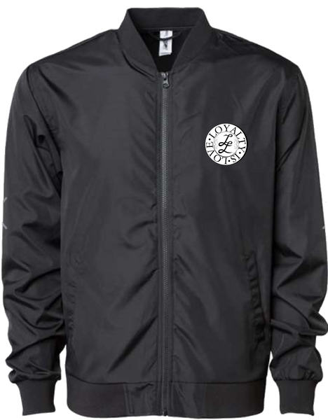 Black Concrete Rose Lightweight Bomber Jacket