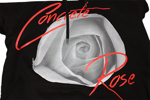 Concrete Rose Black Hoodie