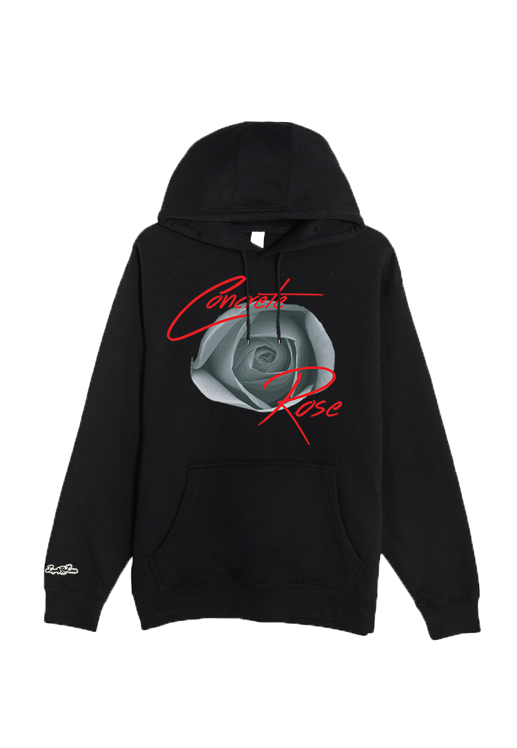 Concrete Rose Black Hoodie