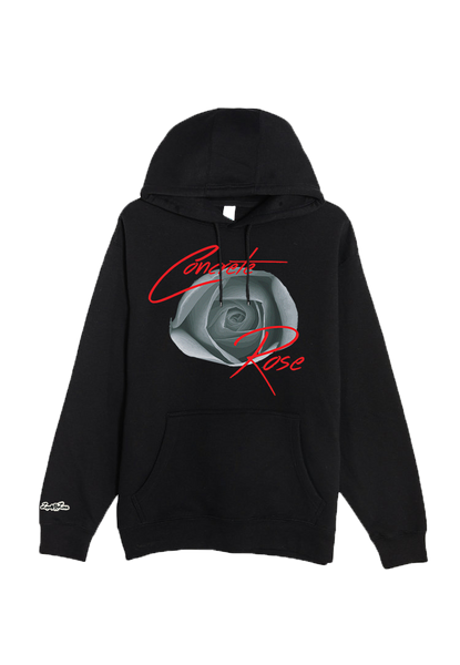 Concrete Rose Black Hoodie