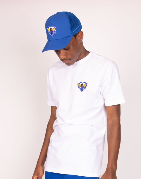 Loyalty is Love Premium CUPID T Shirt White{BLUE logo}