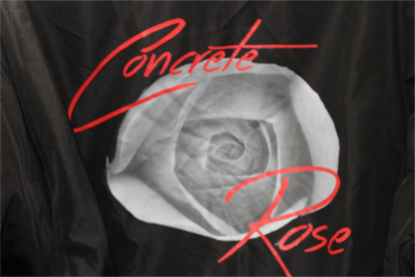 Black Concrete Rose Lightweight Bomber Jacket